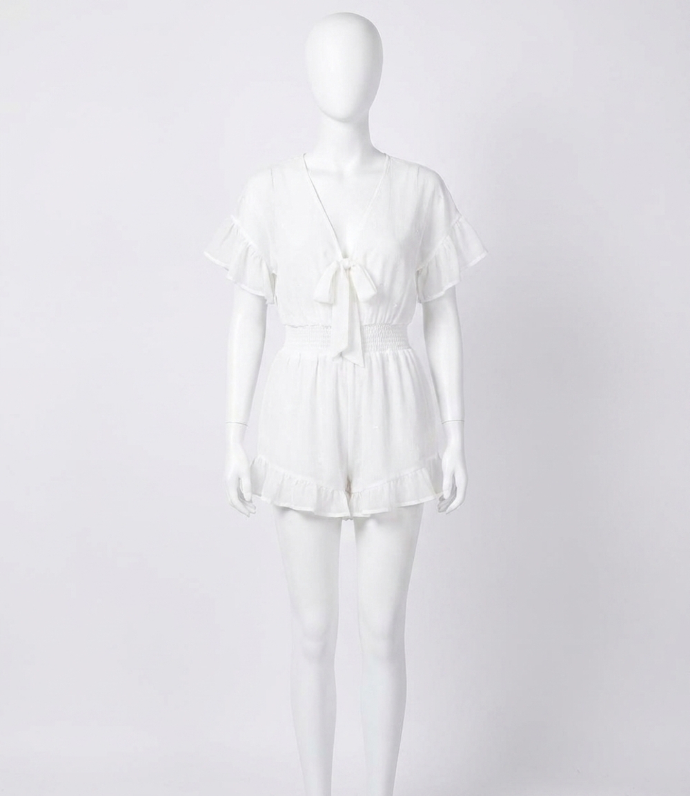 NEW PEACH LOVE romper in white